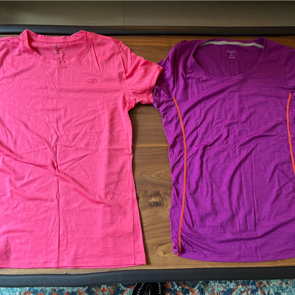 New but unworn - 2 Icebreaker T-Shirts - Merino Wool -Medium